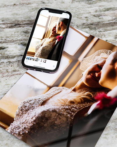 Custom Wedding Photo Prints on Metal Print Wedding Photography